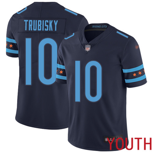 Chicago Bears Limited Navy Blue Youth Mitchell Trubisky Jersey NFL Football 10 City Edition 1